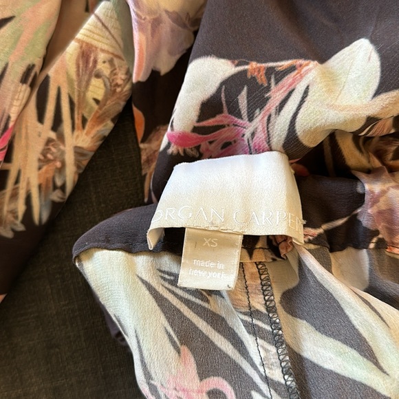 Vintage Floral Print Silk Pants sz. XS Morgan Carper - Picture 6 of 6